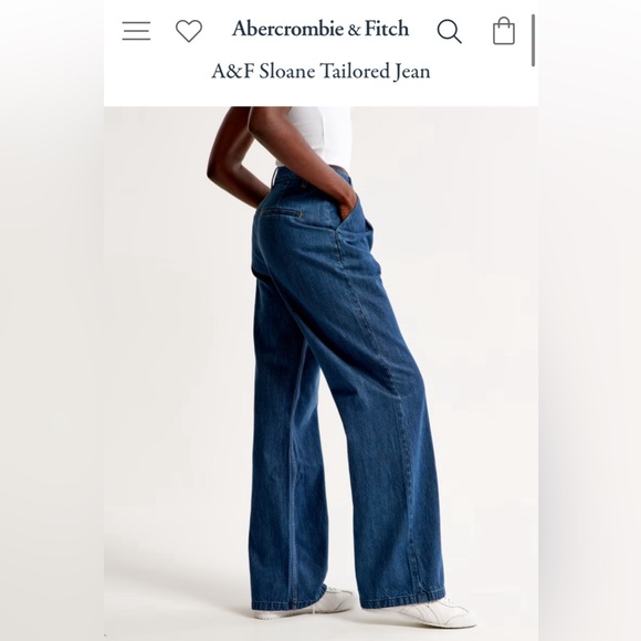 A&F Sloane Tailored Jean in Dark Denim High Rise NEW! - Picture 3 of 7